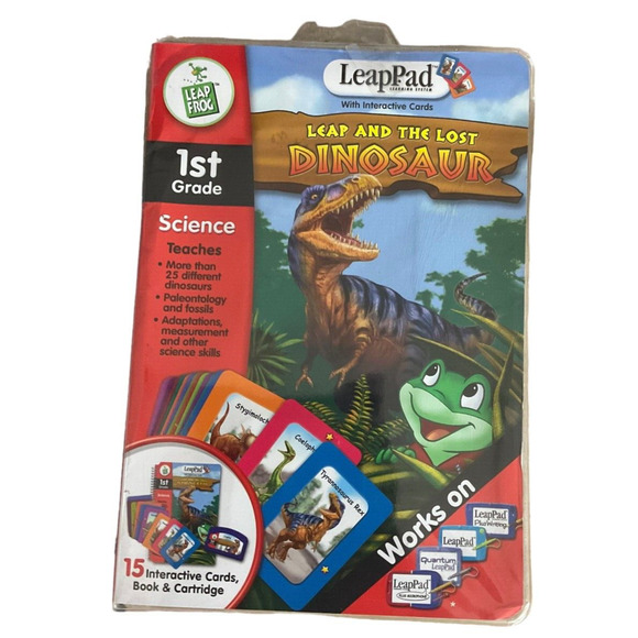 Leapfrog LeapPad Leap & The Lost Dinosaur 1st Grade Book Cartridge Science - Picture 1 of 3